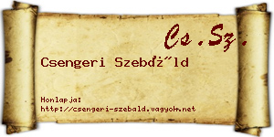 Csengeri Szebáld névjegykártya
